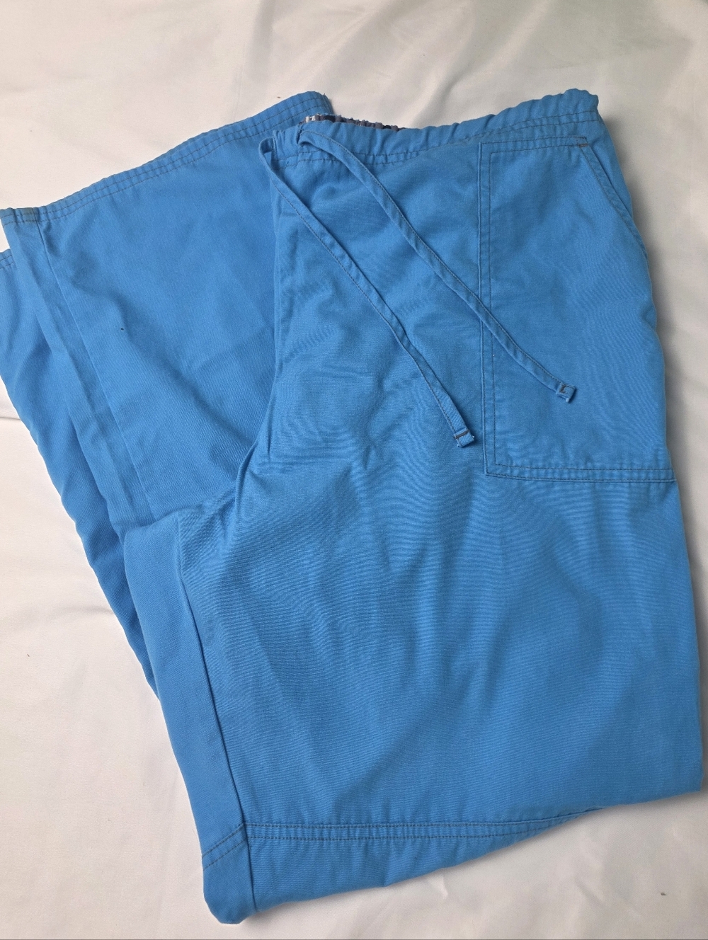 Scrubstar Woman's XL Drawstring Scrub Pants - Bright Blue